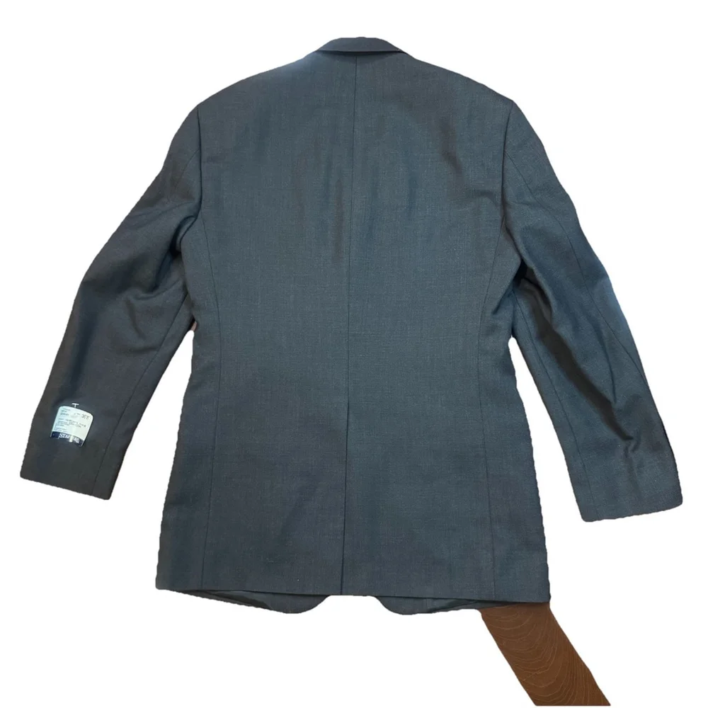 NWT Stafford Ease Wool Blend Suit Blazer Jacket Size:36R Charcoal Gray Vent